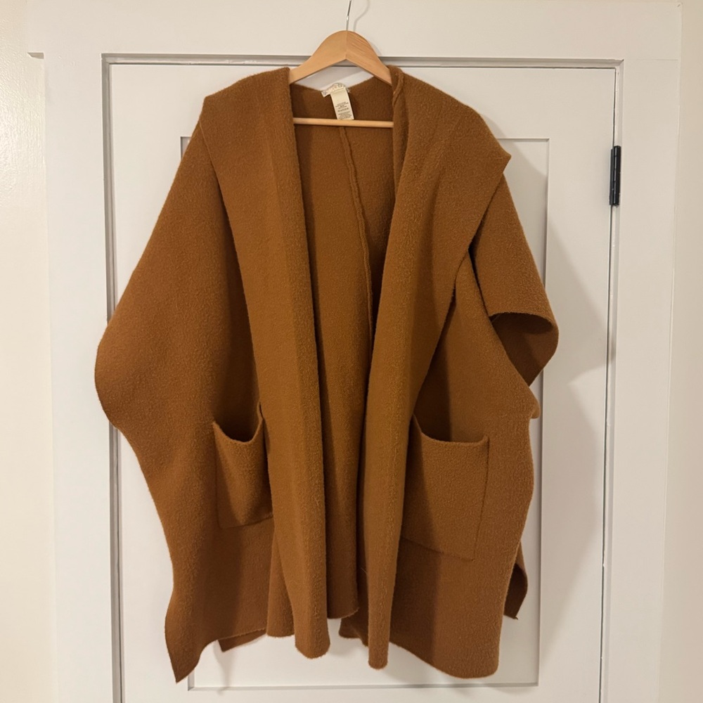 Free People Hooded Sweater Poncho